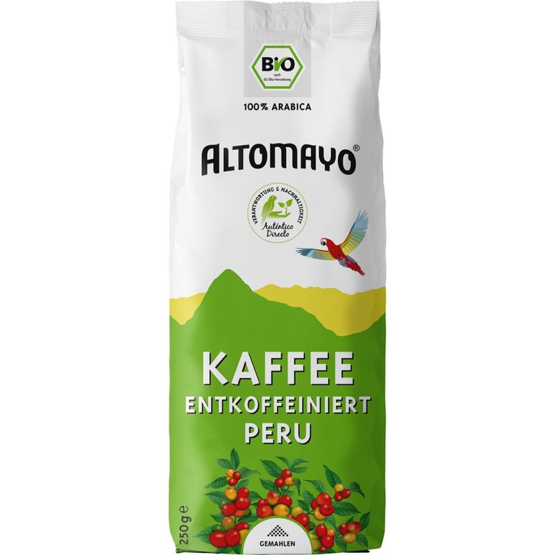 Altomayo Kaffee Entkoffeiniert Peru, gemahlen - Produktbild
