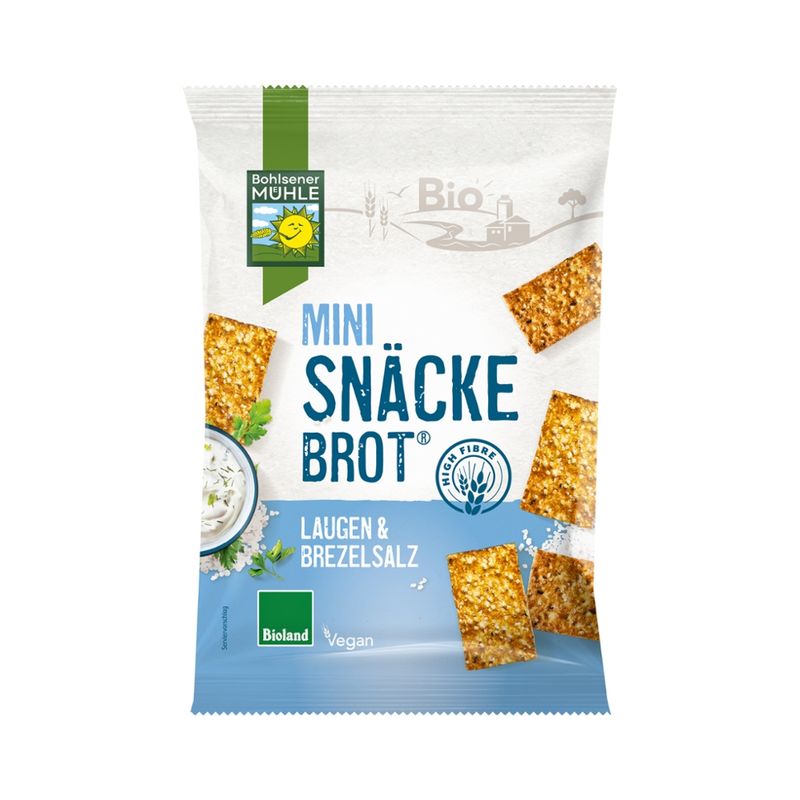 Bohlsener Mühle Mini Snäckebrot®  Laugen & Brezelsalz Bioland - Produktbild
