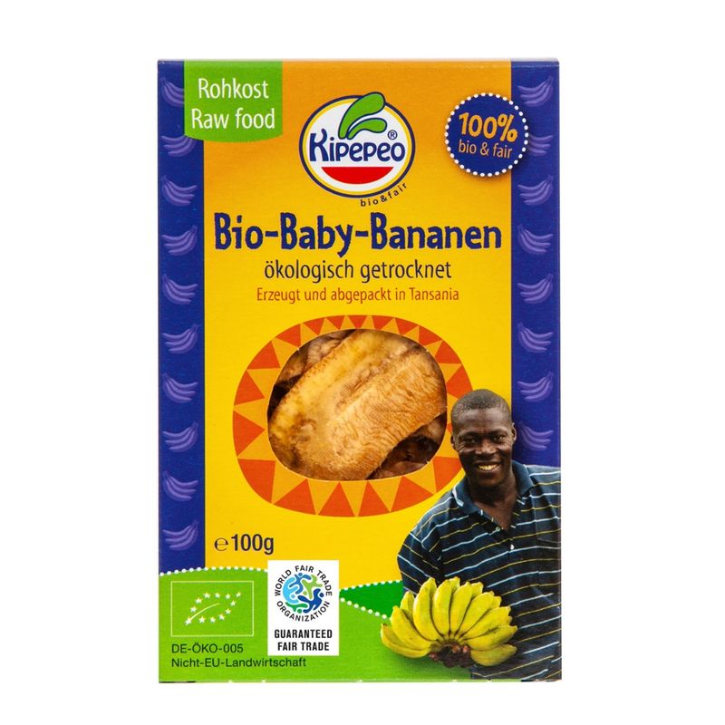 Kipepeo Bio-Baby-Banane getrocknet bio & fair Rohkost Tansania - Produktbild