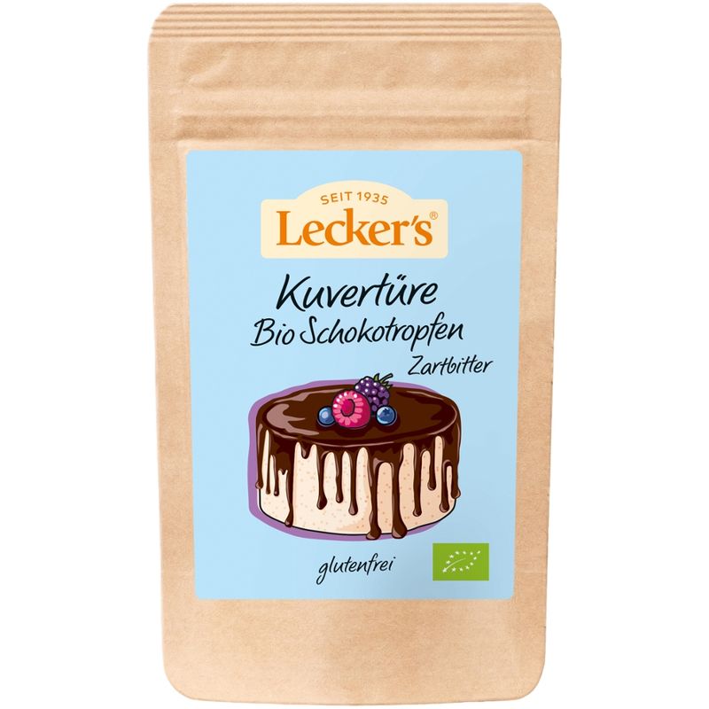 Lecker´s Kuvertüre Schoko-Tropfen zartbitter - Produktbild