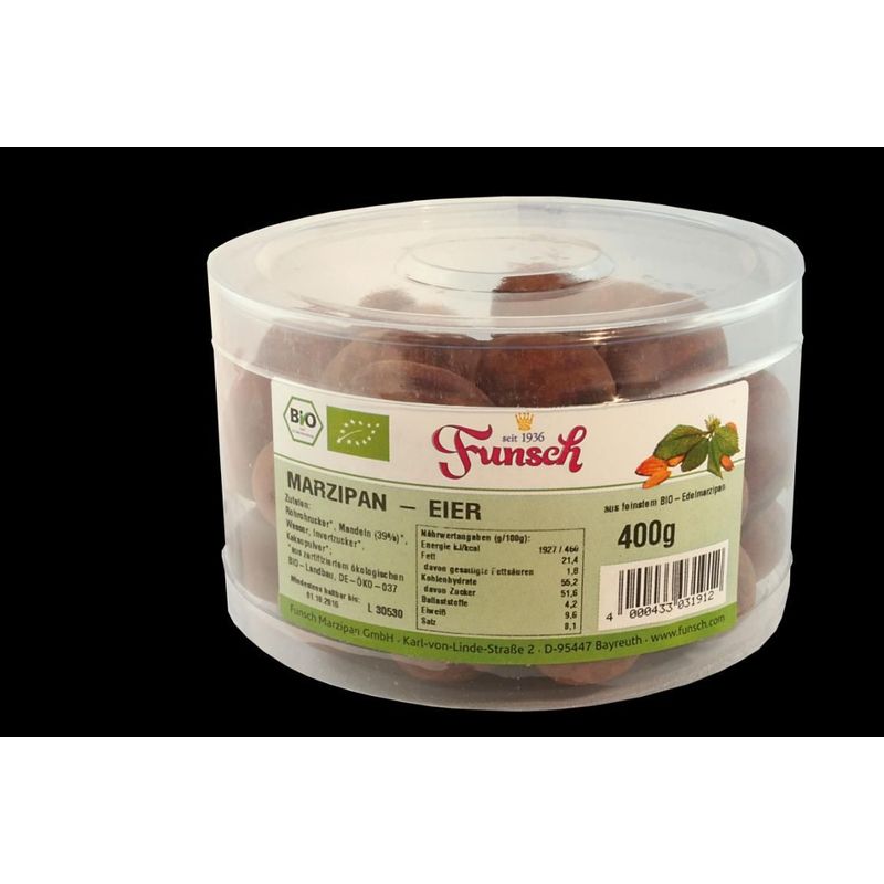 Funsch Marzipan BIO Edelmarzipan Eier in Dose - Produktbild