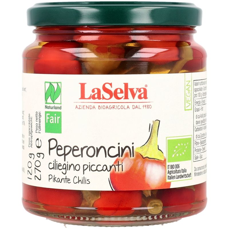 LaSelva Pikante Chilis, rot, in Weinessig - Produktbild