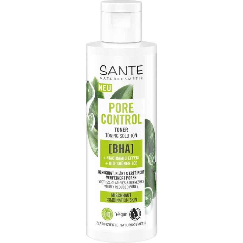Sante Pore Control Toner mit BHA, Niacinamid Effekt & Bio-Grüner Tee - Produktbild