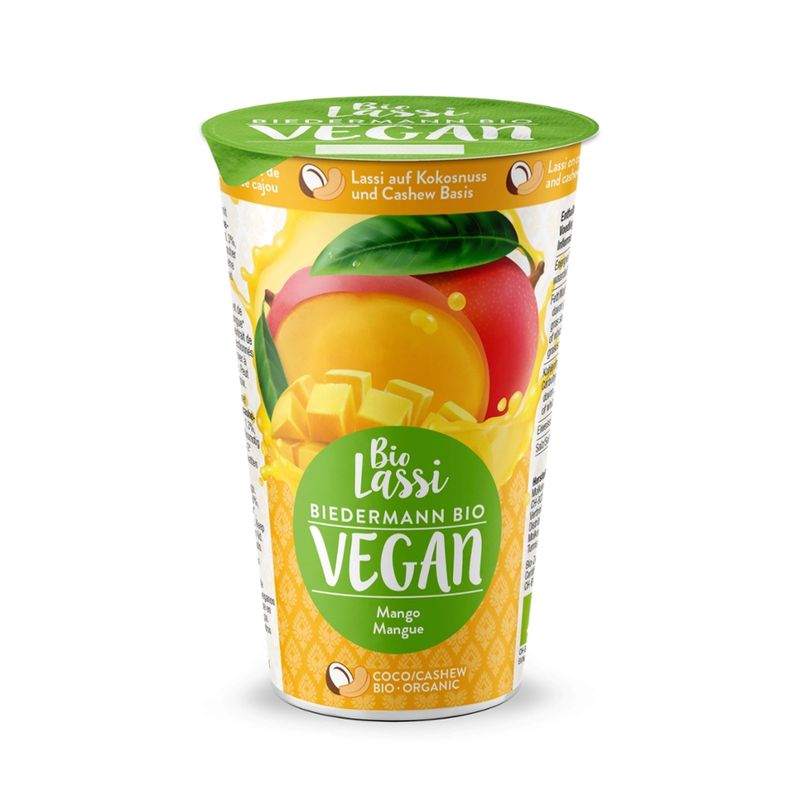 Molkerei Biedermann Bio Vegan Lassi Mango 230g - Produktbild
