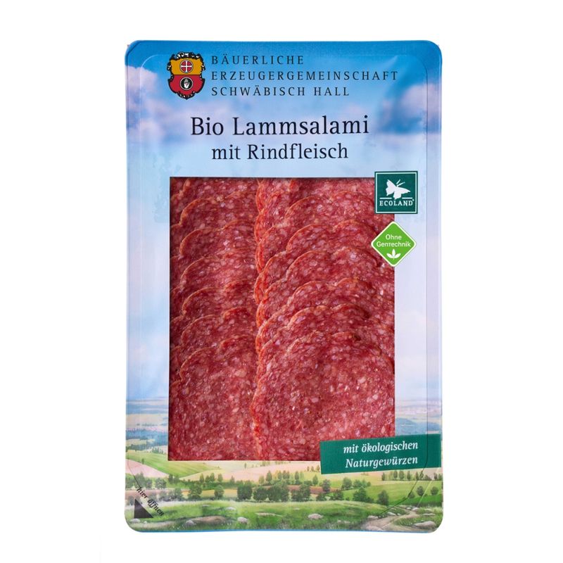 Bäuerliche Erzeugergemeinschaft Schwäbisch Hall Bio Lammsalami mit Rindfleisch - Produktbild