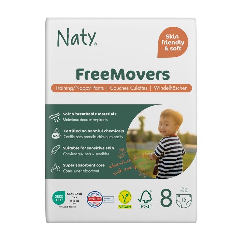 Naty Naty Windelhöschen Gr. 8 (17+ kg), 15 St - Produktbild