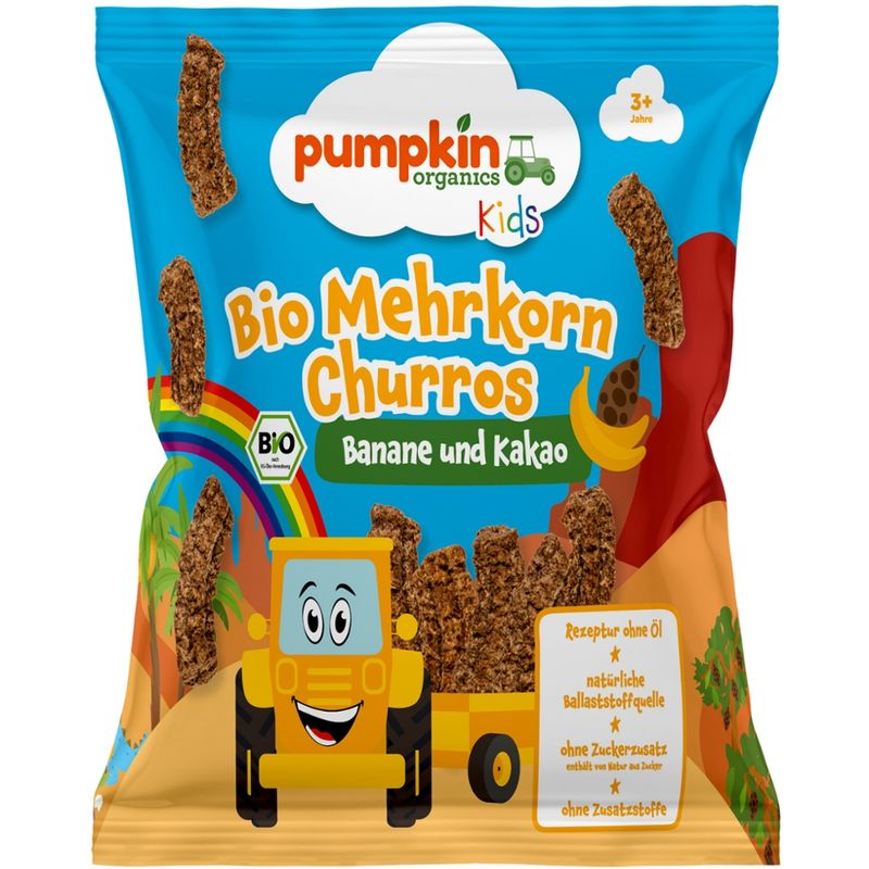 Pumpkin Organics Bio Mehrkorn Churros Banane & Kakao - Produktbild