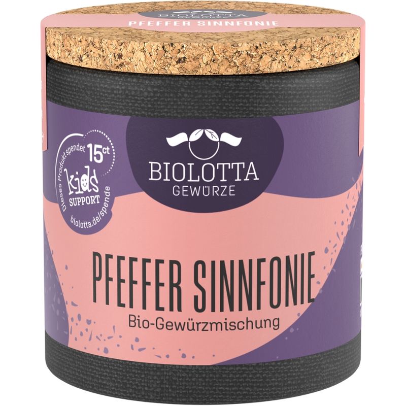 Biolotta Biolotta Korkdose Bunter Pfeffer-Mix Bio-Gewürzmischung, ganz - Produktbild