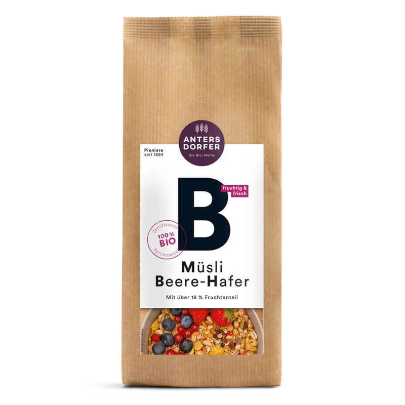 Antersdorfer - Die Bio-Mühle Bio Müsli Beere Hafer - Produktbild