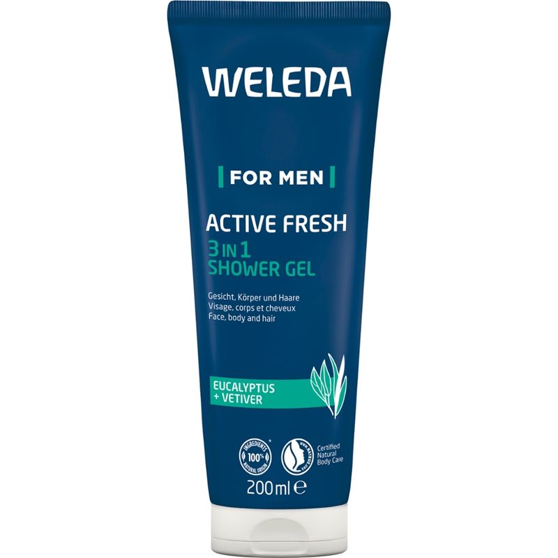 Weleda WELEDA For Men Active Fresh 3in1 Shower Gel - Produktbild