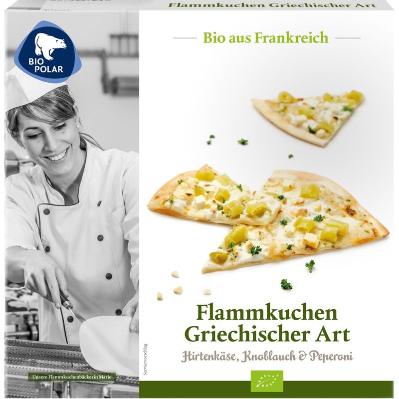 Biopolar Bio Flammkuchen Griechischer Art, 260 g, tiefgefroren - Produktbild