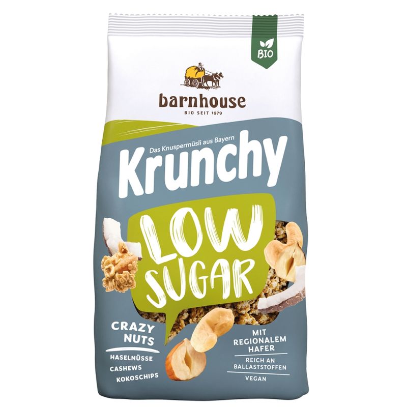 Barnhouse  Krunchy Low Sugar Crazy Nuts 375g - Produktbild