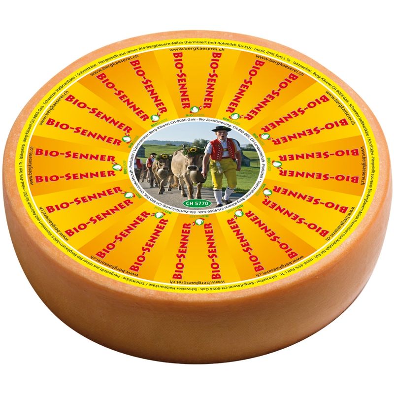 InterCheese 105136_Senner Käse "Bio VK", 1/2-Laib ca. 3 kg - Produktbild