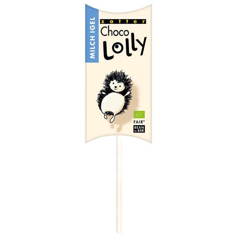 Zotter Schokolade Choco Lolly - Milch Igel - Produktbild