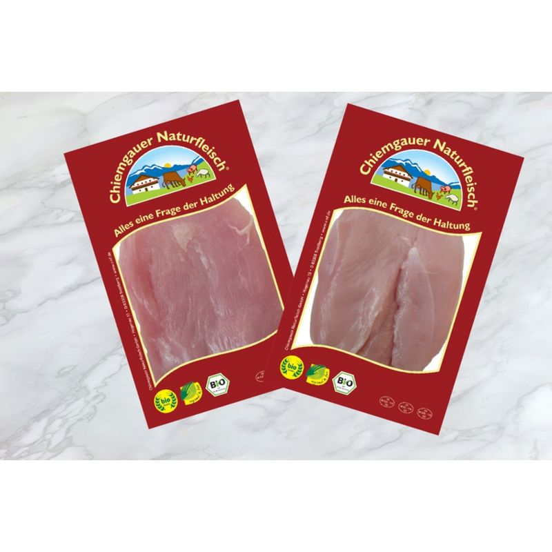Chiemgauer Naturfleisch Fondue-Fleisch von Hähnchen und Pute, ca. 900 g, SB, kbA - Produktbild