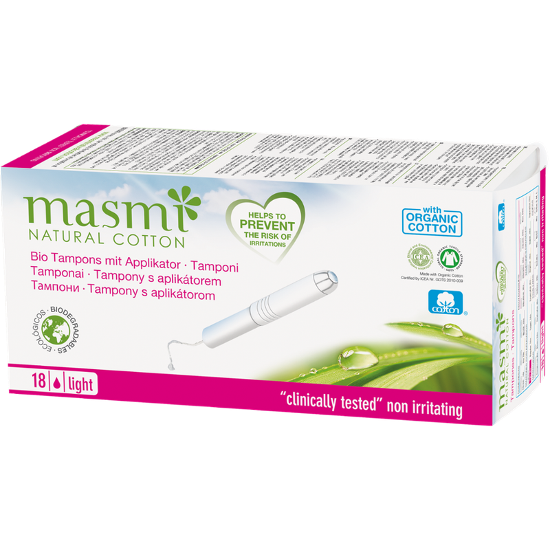MASMI ORGANIC CARE Bio Tampons Light Mini mit Applikator aus 100% GOTS Bio Baumwolle MASMI - Produktbild