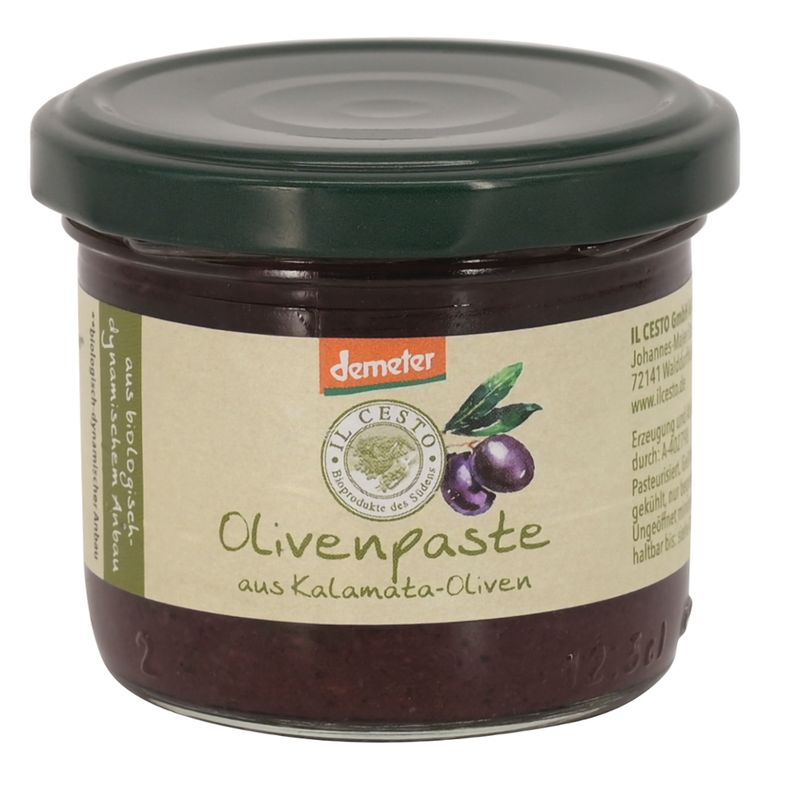 Il Cesto demeter Olivenpaste schwarz aus Kalamata-Oliven - Produktbild