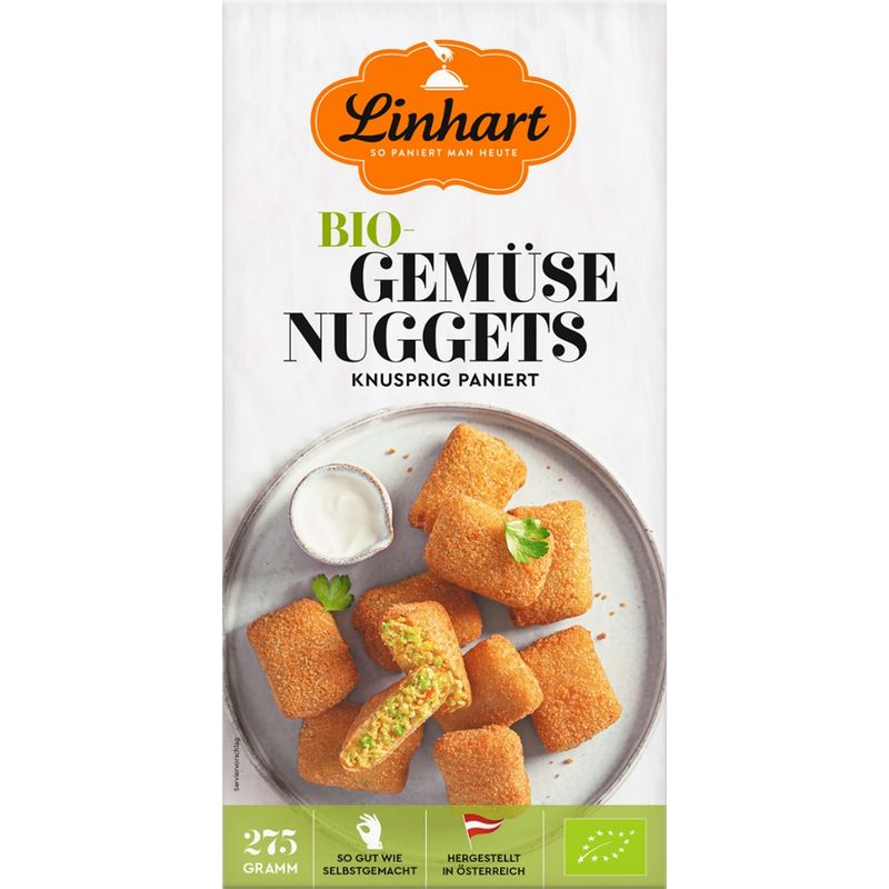 Linhart Linhart Bio Gemüse Nuggets, knusprig paniert - Produktbild
