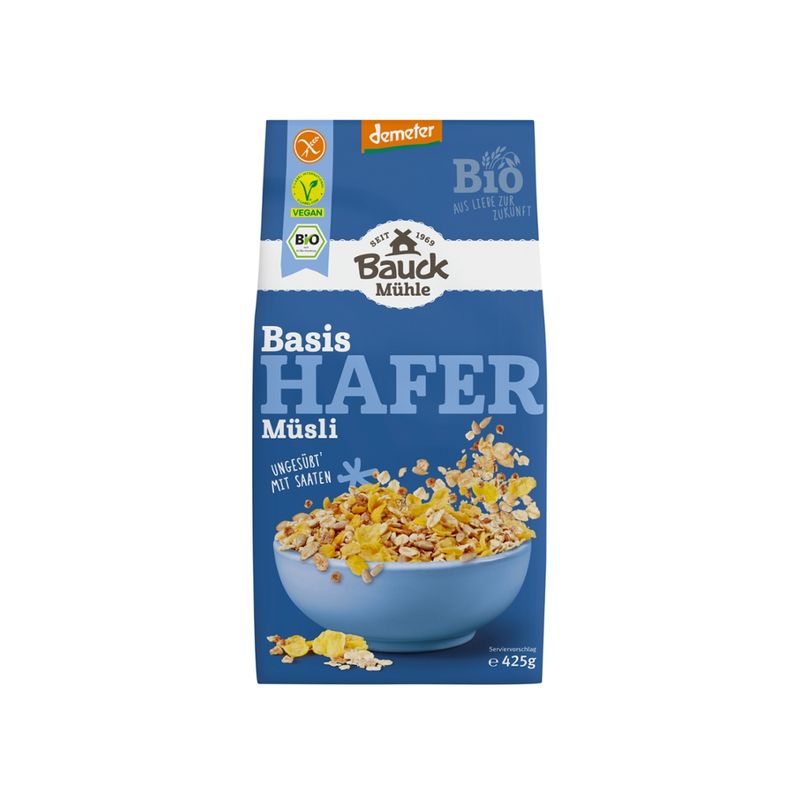 Bauck Mühle Hafermüsli Basis glutenfrei Demeter - Produktbild