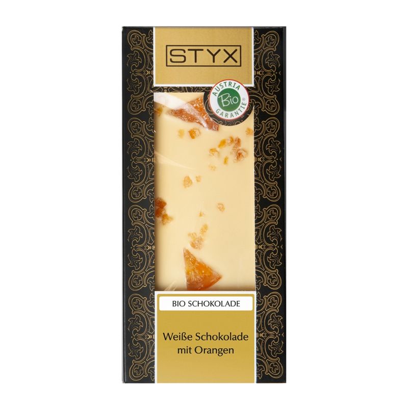 Styx Naturcosmetic BIO Weisse Schokolade mit Orange 100g - Produktbild