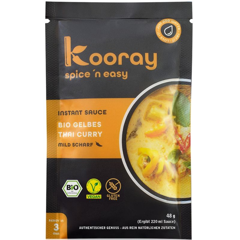 Kooray spice 'n easy Kooray spice ' n easy I Instant Sauce I Bio gelbes Thai Curry I mild scharf - Produktbild