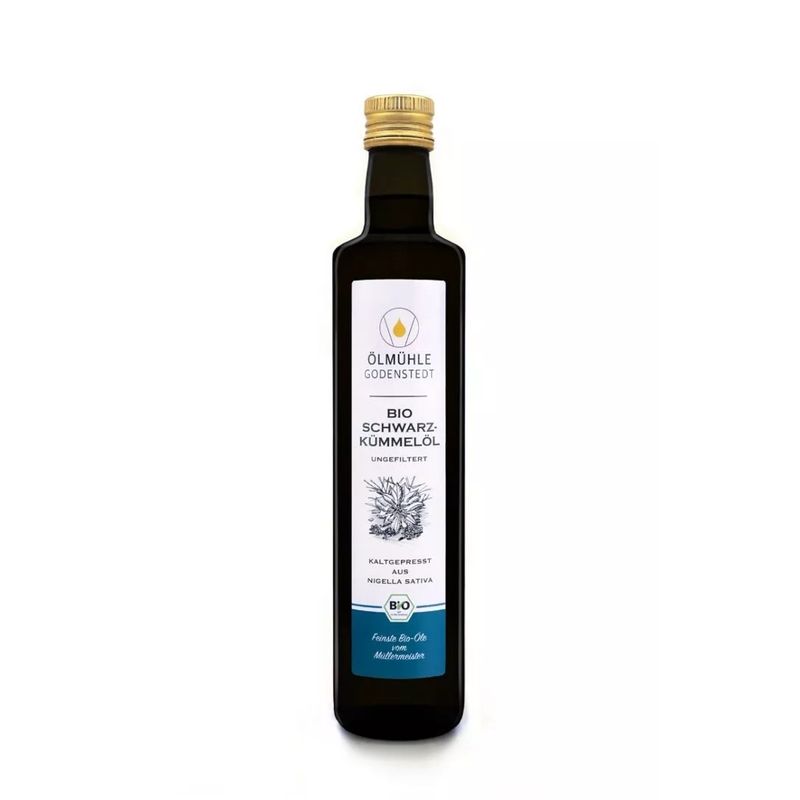 Ölmühle Godenstedt Bio Schwarzkümmelöl ungefiltert - kaltgepresst 250ml - Produktbild