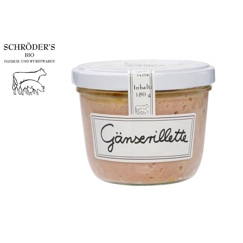 Schröder's Bio Fleisch- und Wurstwaren Gänserillette im Glas - Produktbild