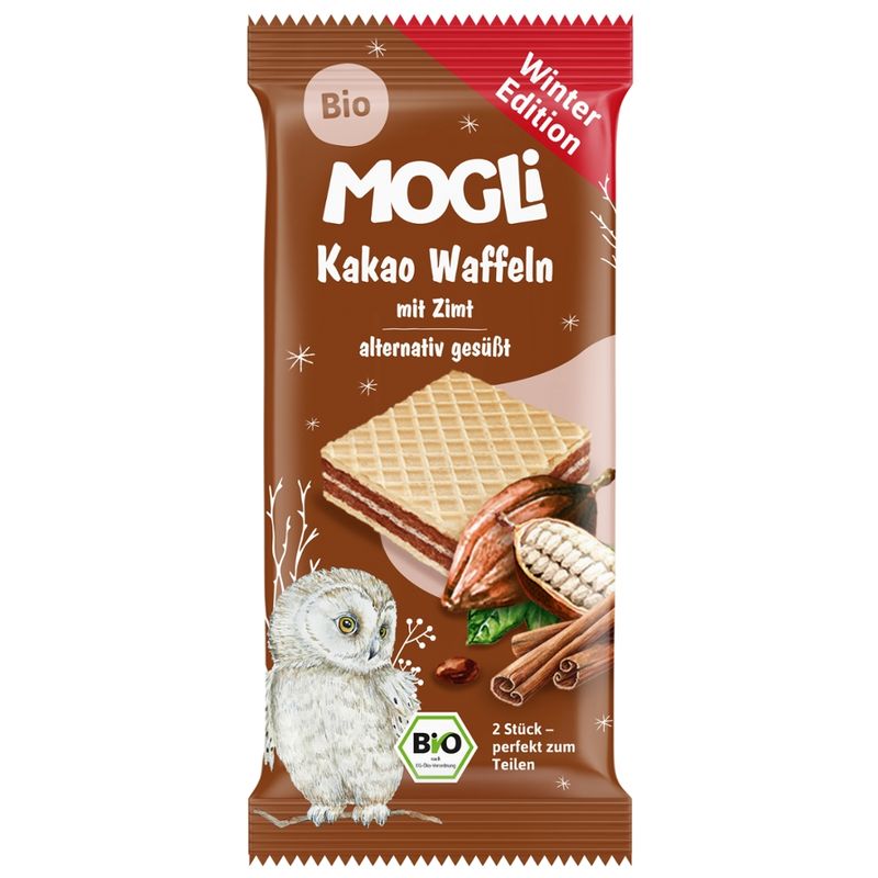 Mogli Bio Kakaocremewaffel mit Zimt und Apfelpulver - Produktbild