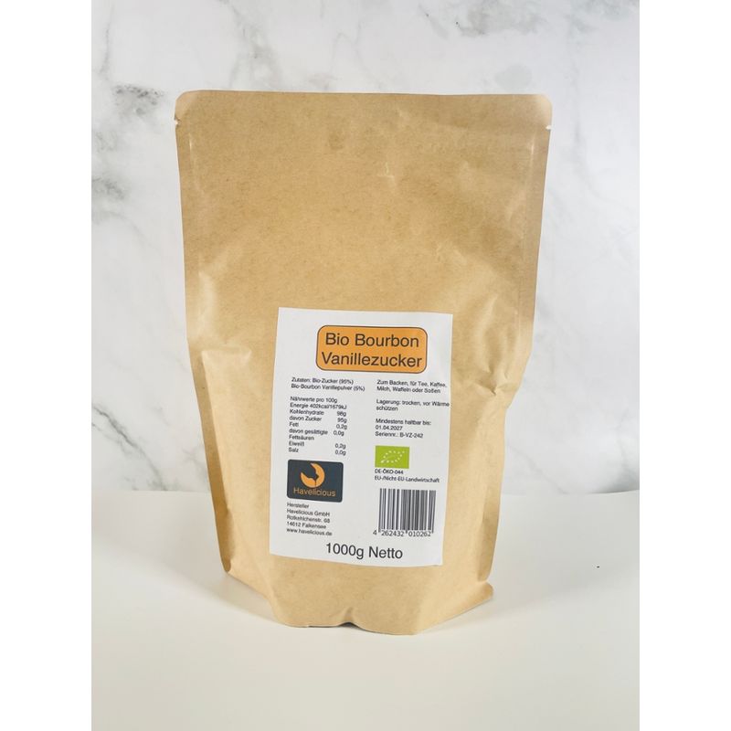 Havelicious Bio Bourbon Vanillezucker 1kg - Produktbild
