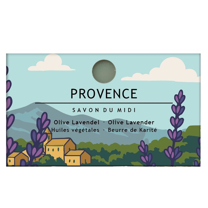 Savon du Midi Special Edition Karitéseife PROVENCE / Olive-Lavendel 100g ZeroPlastic im Designkarton - Produktbild