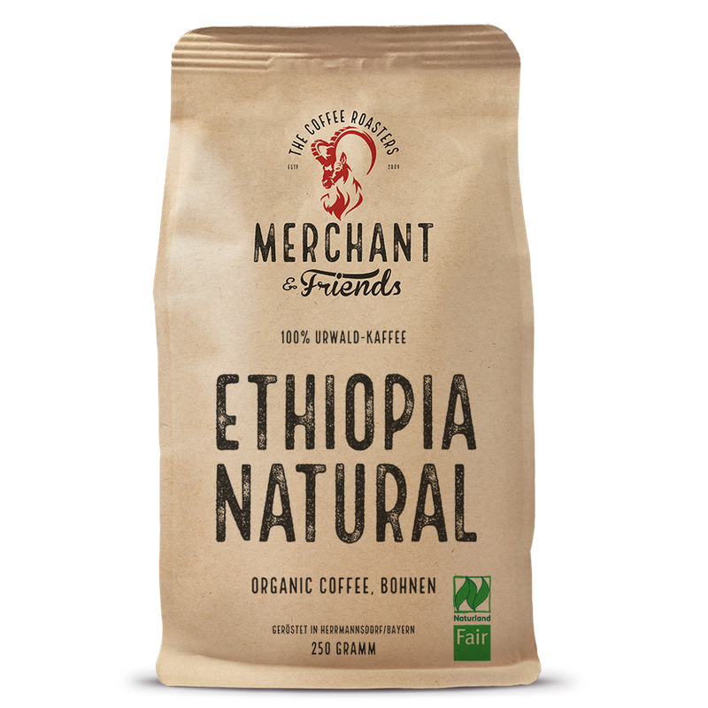 Merchant & Friends Ethiopia Natural Coffee 250g Bohne - Produktbild