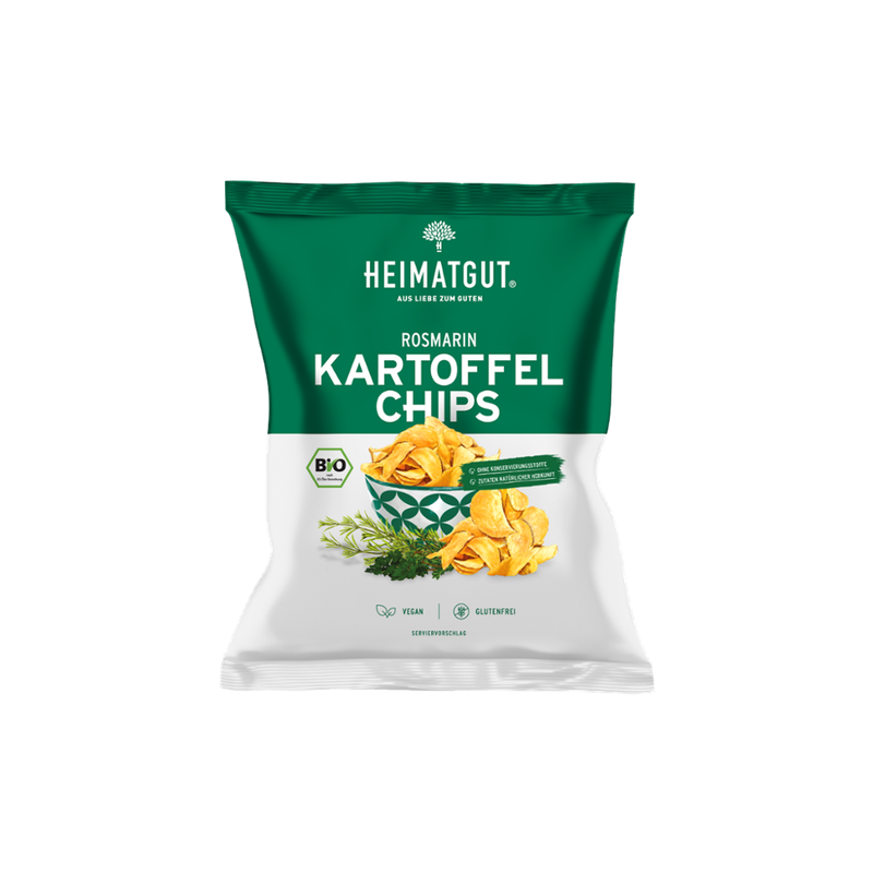 Heimatgut Bio Kartoffel Chips Rosmarin, glutenfrei - Produktbild