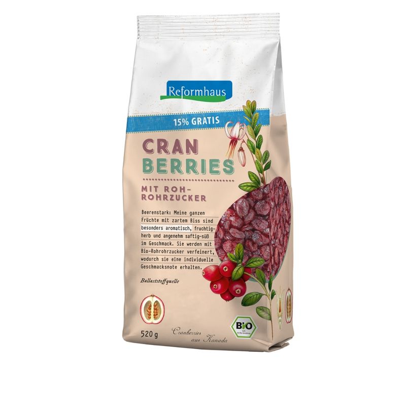 Reformhaus Cranberries, ganz, bio, Aktion 15% - Produktbild