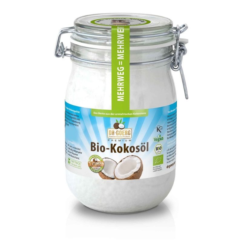 Dr. Goerg Dr. Goerg Premium Bio-Kokosöl Bügelglas 1000ml - Produktbild