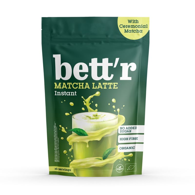 Bett'r Matcha latte mix, biovegan, 200 g, Bett'r - Produktbild