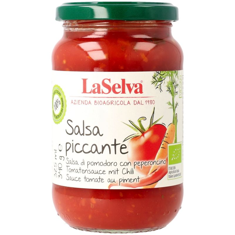LaSelva Salsa piccante - Tomatensauce mit frischem Gemüse und Chili - Produktbild