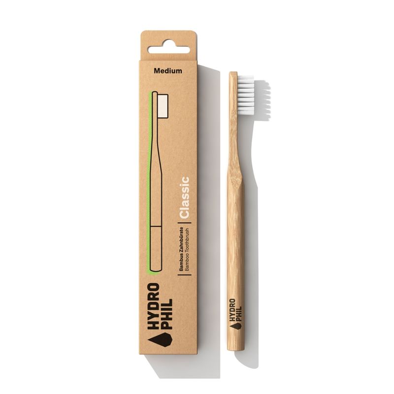 HYDROPHIL Hydrophil - Zahnbürste Classic medium / natur & atlantic ocean - Produktbild