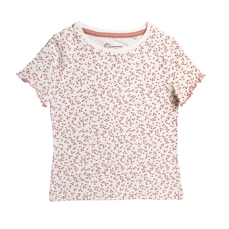 LIVING CRAFTS Mädchen-T-Shirt, 2er Pack, offwhite/flowers, 98/104 - Produktbild