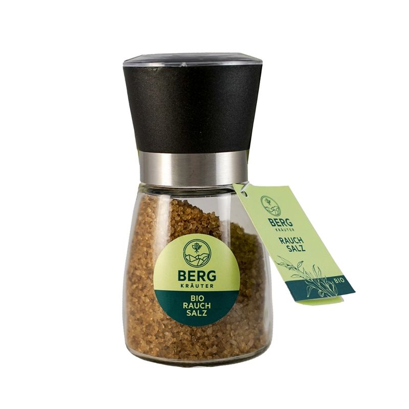 Bergkräuter Bergkräuter BIO Rauchsalz grob 180g - Produktbild