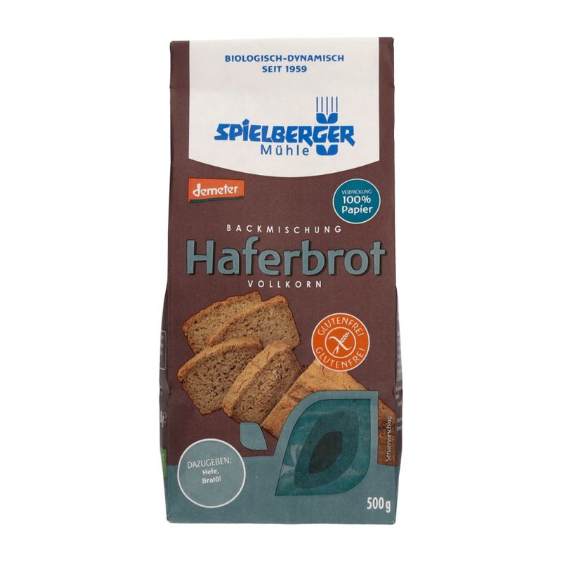 Spielberger Mühle Haferbrot Backmischung, glutenfrei, demeter - Produktbild