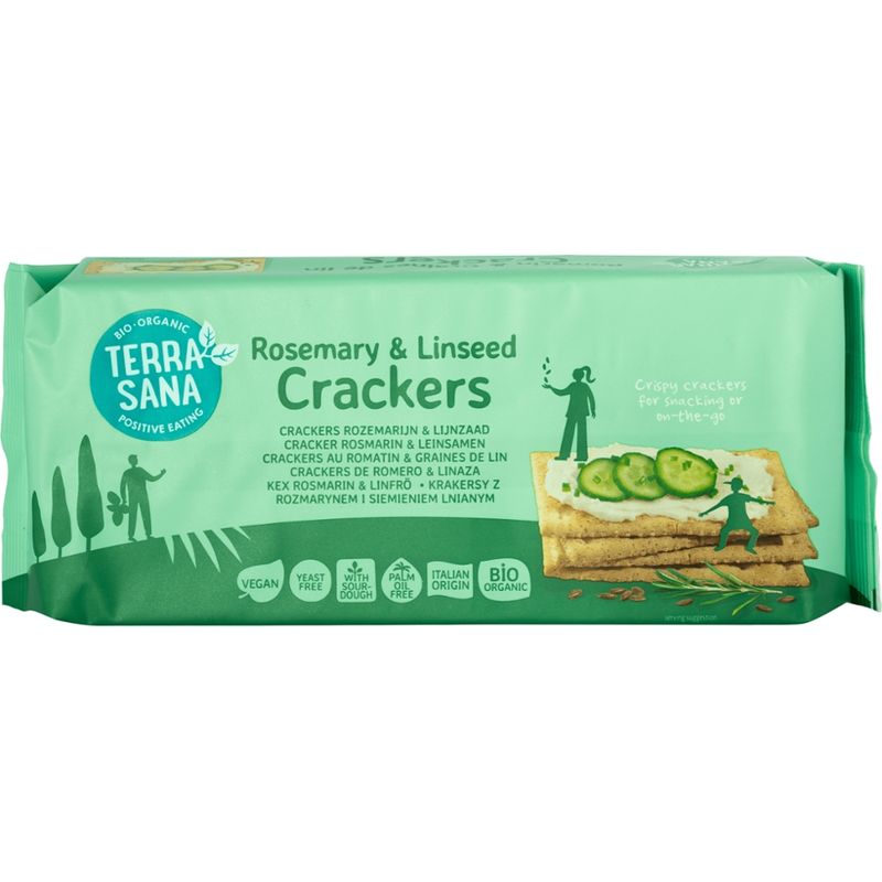 TerraSana Cracker Rosmarin und Leinsamen - Produktbild