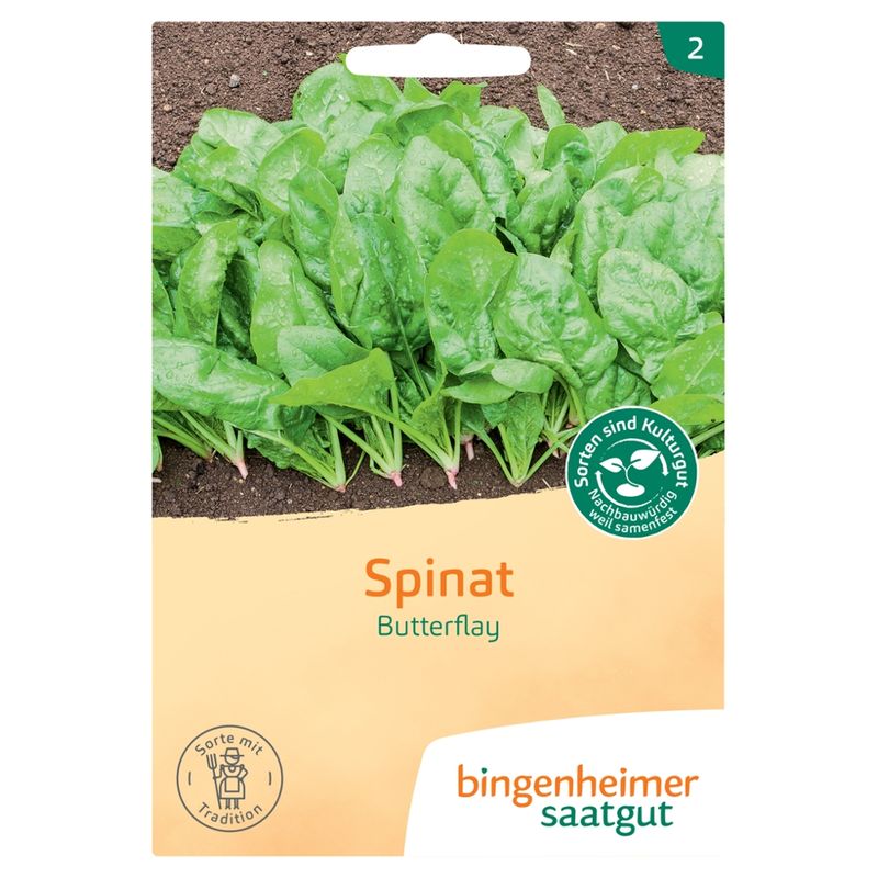 Bingenheimer Saatgut Butterflay - Spinat, zart-geschmackvoll (Saatgut) - Produktbild