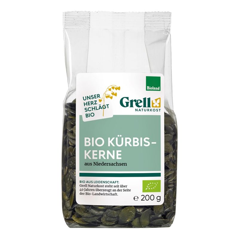 Grell Naturkost Kürbiskerne aus Niedersachsen, Bioland - Produktbild