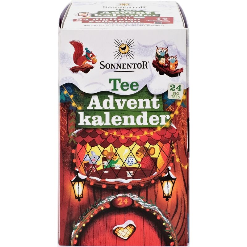 Sonnentor Tee Adventkalender 24 Aufgussbeutel, Doppelkammerbeutel - Produktbild