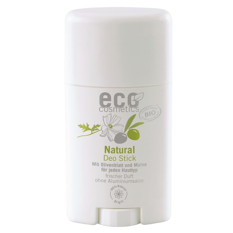 eco cosmetics Natural Deo Stick mit Olivenblatt und Malve - Produktbild