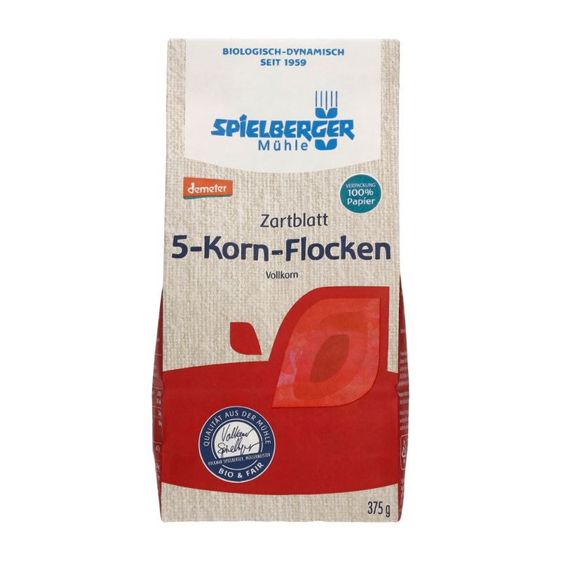 Spielberger Mühle 5-Korn-Flocken, demeter - Produktbild