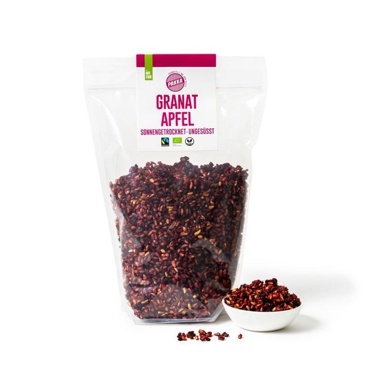 Pakka Granatapfel getrocknet, Bio & Fairtrade, 1kg - Produktbild