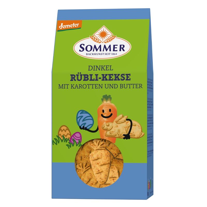 SOMMER BACKKUNST SEIT 1864 Demeter Rübli-Kekse mit Karotten und Butter - Produktbild