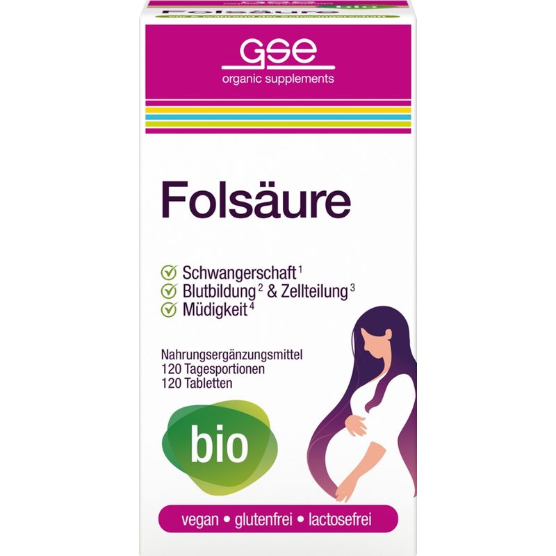 GSE  Folsäure Compact (Bio), 120 Tabletten à 280 mg - Produktbild