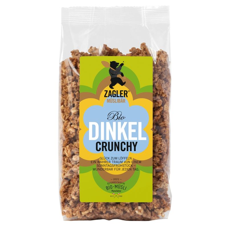 ZAGLER MÜSLIBÄR ZAGLER Bio-Dinkel-Crunchy 500g, knusprig gebacken - Produktbild
